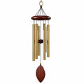 Windspiel 90 cm Metall Holz Goldbraun Hängedekoration