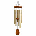 Windspiel 90 cm aus Messing und Holz Goldbraun zum Aufhängen