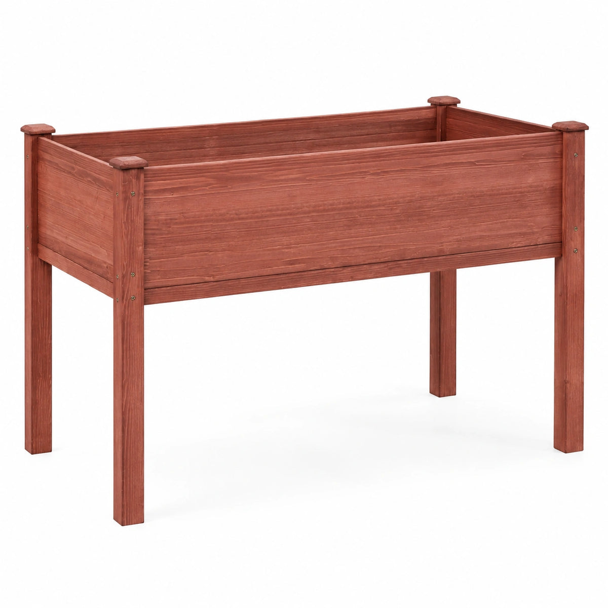 Hochbeet 120 x 40 x 78 cm Holz Rotbraun freistehend für Garten