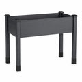 Hochbeet 100 x 50 x 80 cm Kunststoff Schwarz freistehend für Garten und Balkon