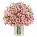 Kunstblumenstrauß 40 cm Rosa Kunststoff für Tischdekoration mit Glasvase